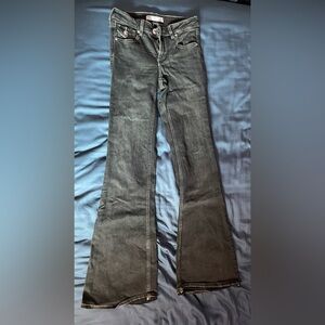 Black Flare leg Garage jeans